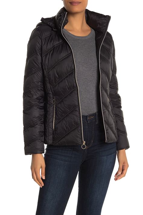 michael kors puffer hood coat nordstrom|Michael Kors packable puffer jacket.